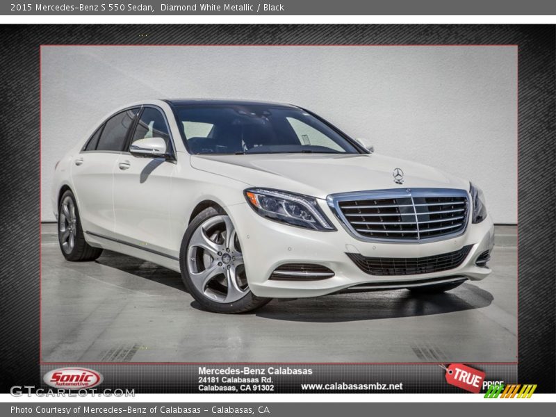 Diamond White Metallic / Black 2015 Mercedes-Benz S 550 Sedan