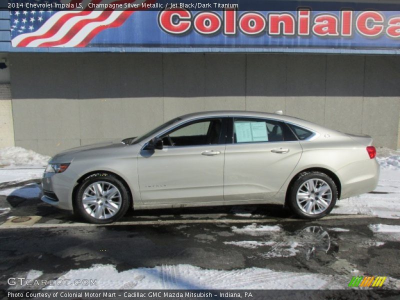 Champagne Silver Metallic / Jet Black/Dark Titanium 2014 Chevrolet Impala LS