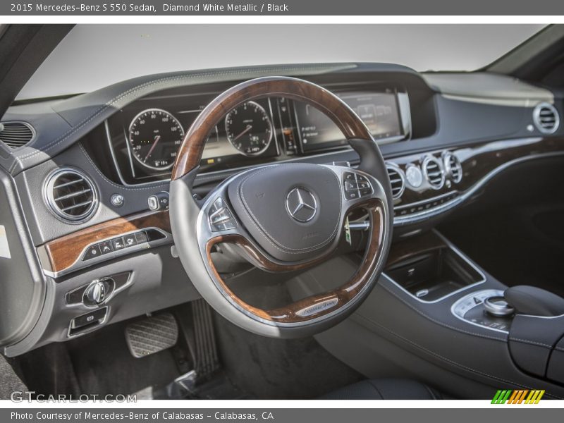 Diamond White Metallic / Black 2015 Mercedes-Benz S 550 Sedan