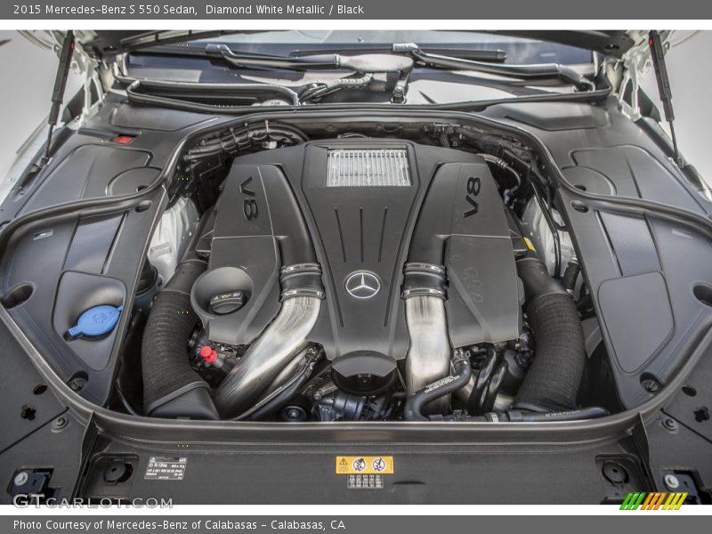 Diamond White Metallic / Black 2015 Mercedes-Benz S 550 Sedan