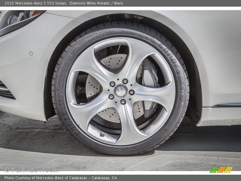 Diamond White Metallic / Black 2015 Mercedes-Benz S 550 Sedan
