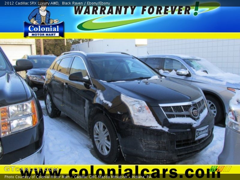 Black Raven / Ebony/Ebony 2012 Cadillac SRX Luxury AWD