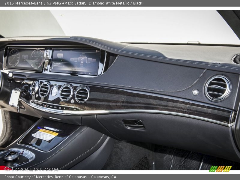 Diamond White Metallic / Black 2015 Mercedes-Benz S 63 AMG 4Matic Sedan
