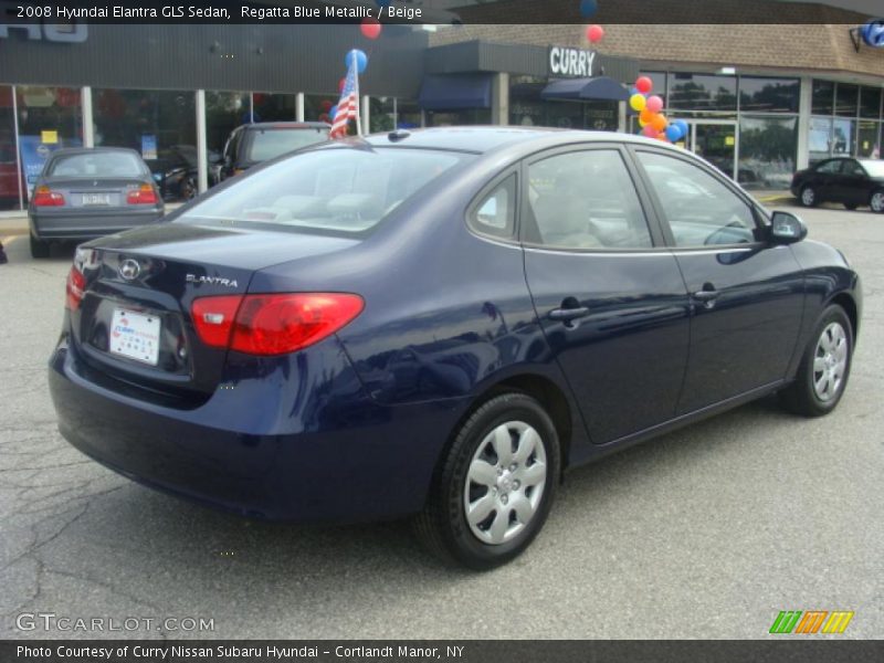 Regatta Blue Metallic / Beige 2008 Hyundai Elantra GLS Sedan