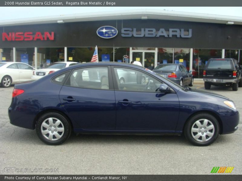 Regatta Blue Metallic / Beige 2008 Hyundai Elantra GLS Sedan