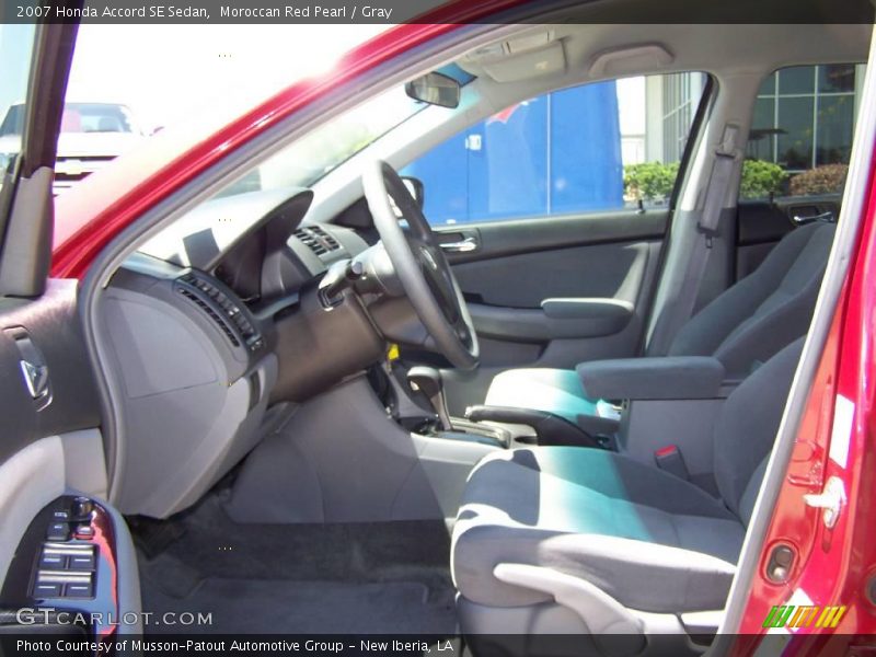 Moroccan Red Pearl / Gray 2007 Honda Accord SE Sedan