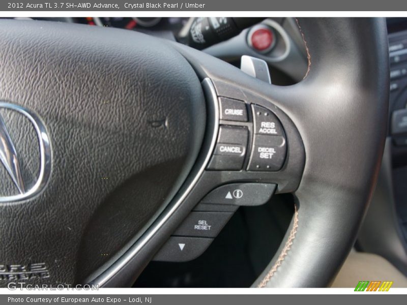 Crystal Black Pearl / Umber 2012 Acura TL 3.7 SH-AWD Advance