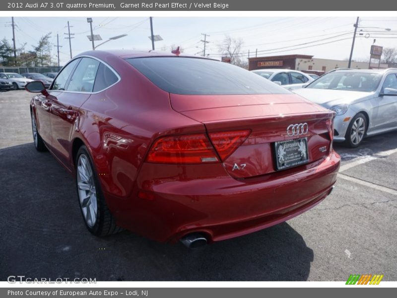 Garnet Red Pearl Effect / Velvet Beige 2012 Audi A7 3.0T quattro Premium