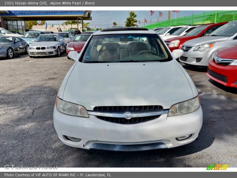 Alpine White Pearl / Blond 2001 Nissan Altima GXE