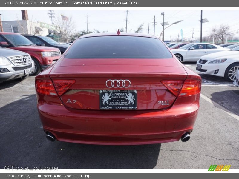 Garnet Red Pearl Effect / Velvet Beige 2012 Audi A7 3.0T quattro Premium