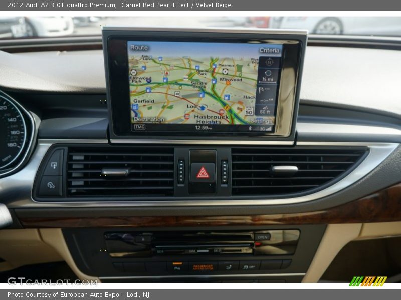 Garnet Red Pearl Effect / Velvet Beige 2012 Audi A7 3.0T quattro Premium