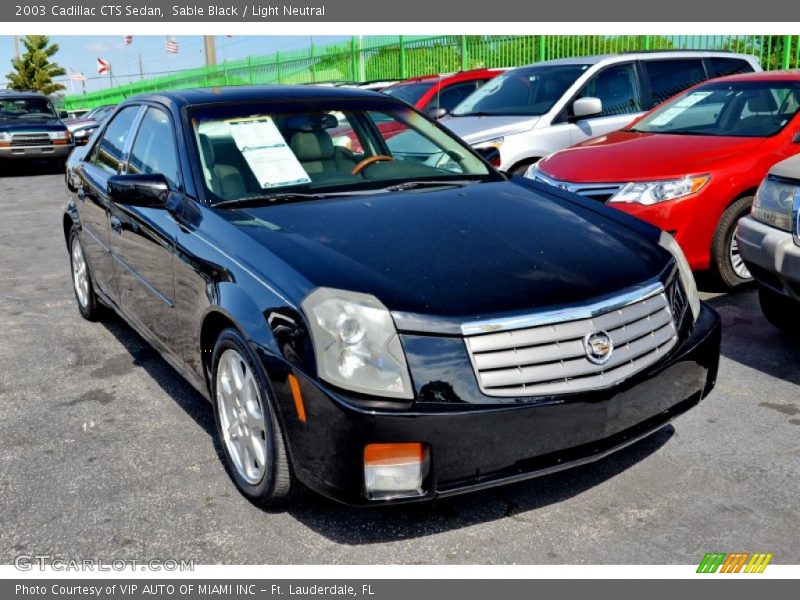 Sable Black / Light Neutral 2003 Cadillac CTS Sedan