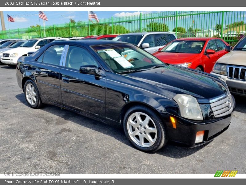 Sable Black / Light Neutral 2003 Cadillac CTS Sedan