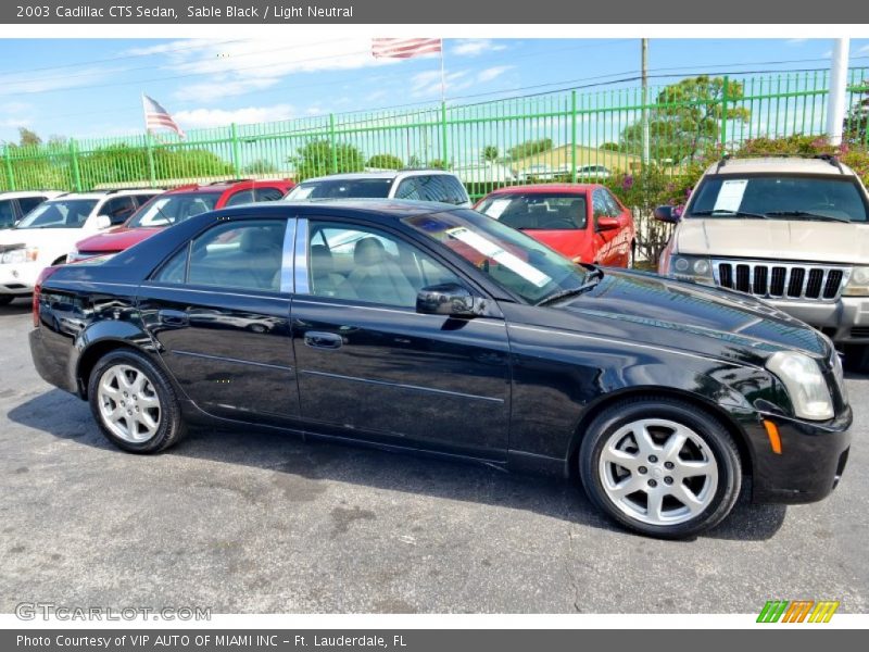 Sable Black / Light Neutral 2003 Cadillac CTS Sedan