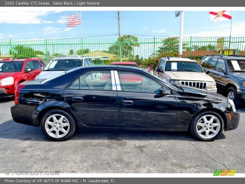 Sable Black / Light Neutral 2003 Cadillac CTS Sedan