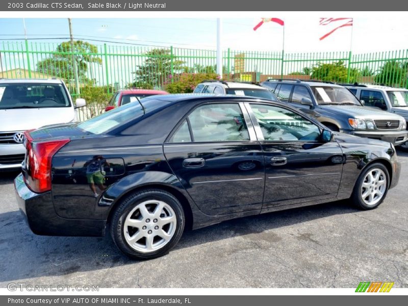 Sable Black / Light Neutral 2003 Cadillac CTS Sedan