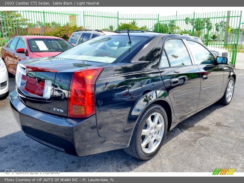 Sable Black / Light Neutral 2003 Cadillac CTS Sedan