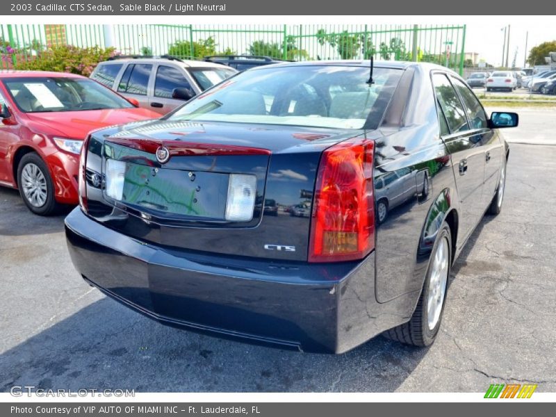 Sable Black / Light Neutral 2003 Cadillac CTS Sedan