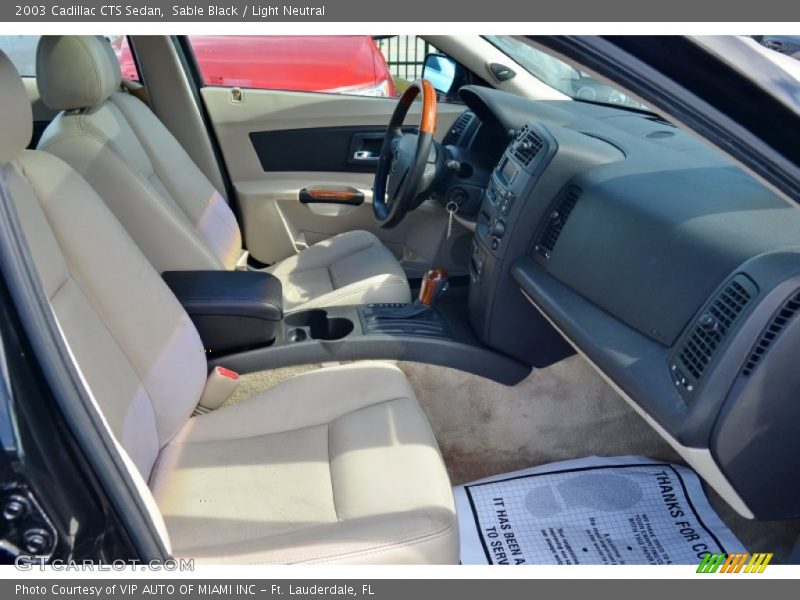 Sable Black / Light Neutral 2003 Cadillac CTS Sedan