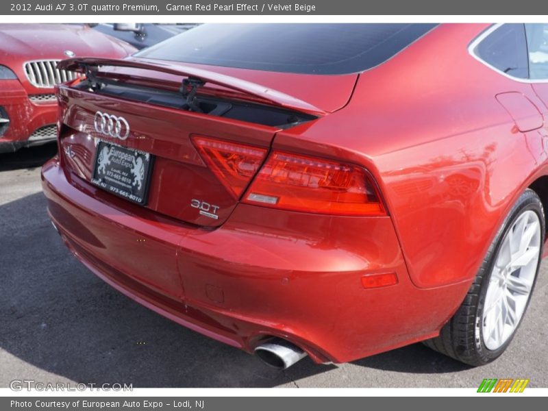 Garnet Red Pearl Effect / Velvet Beige 2012 Audi A7 3.0T quattro Premium