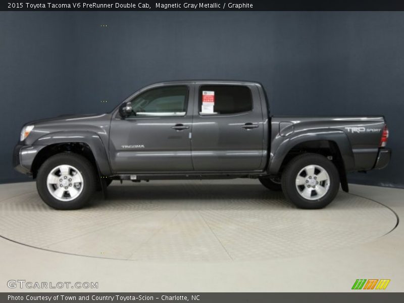 Magnetic Gray Metallic / Graphite 2015 Toyota Tacoma V6 PreRunner Double Cab