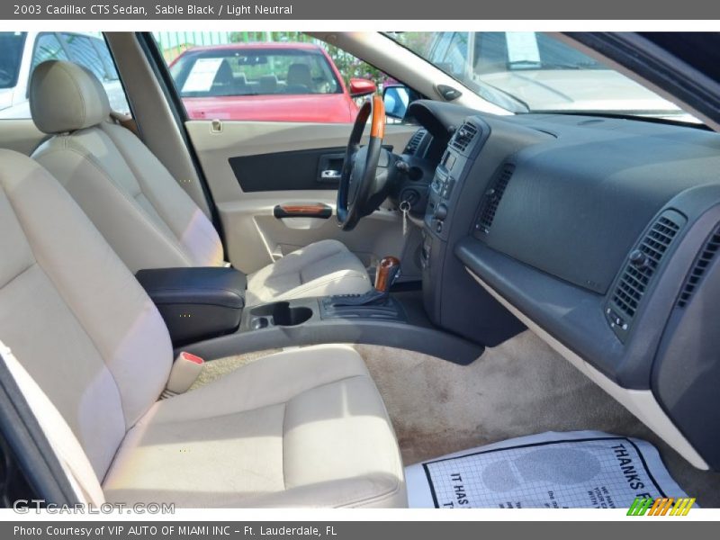 Sable Black / Light Neutral 2003 Cadillac CTS Sedan