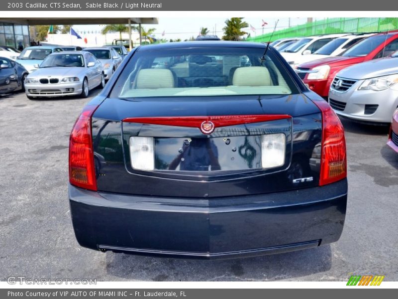 Sable Black / Light Neutral 2003 Cadillac CTS Sedan
