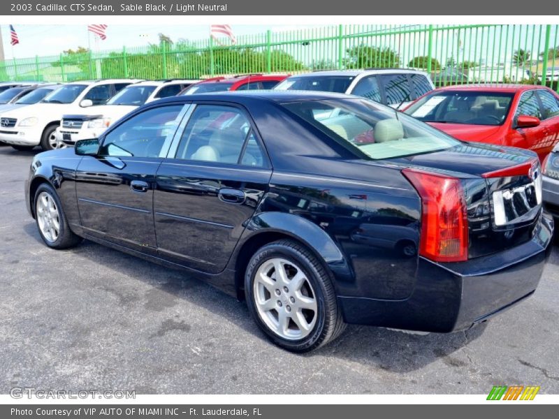 Sable Black / Light Neutral 2003 Cadillac CTS Sedan