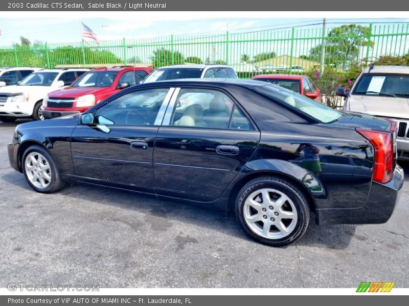 Sable Black / Light Neutral 2003 Cadillac CTS Sedan
