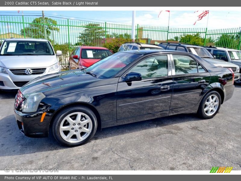 Sable Black / Light Neutral 2003 Cadillac CTS Sedan