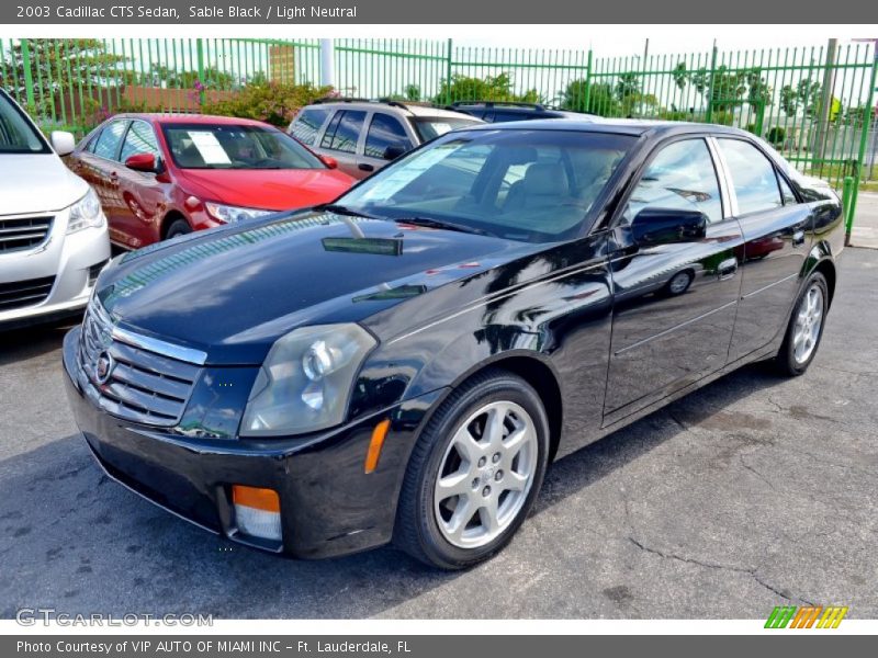 Sable Black / Light Neutral 2003 Cadillac CTS Sedan