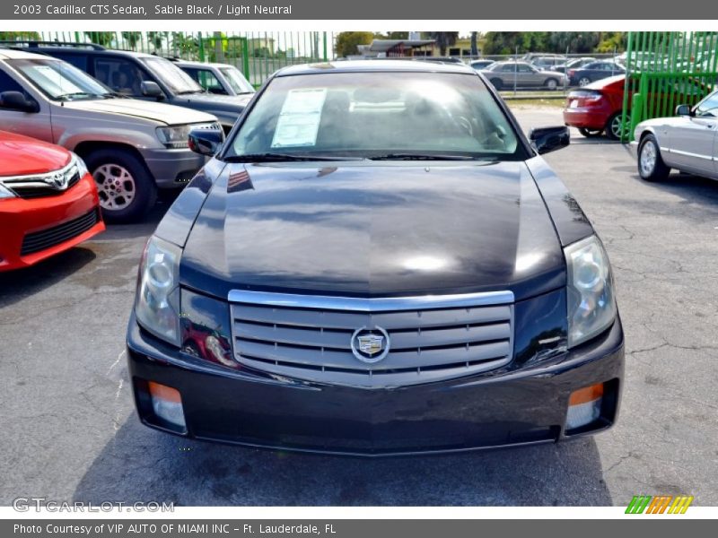 Sable Black / Light Neutral 2003 Cadillac CTS Sedan