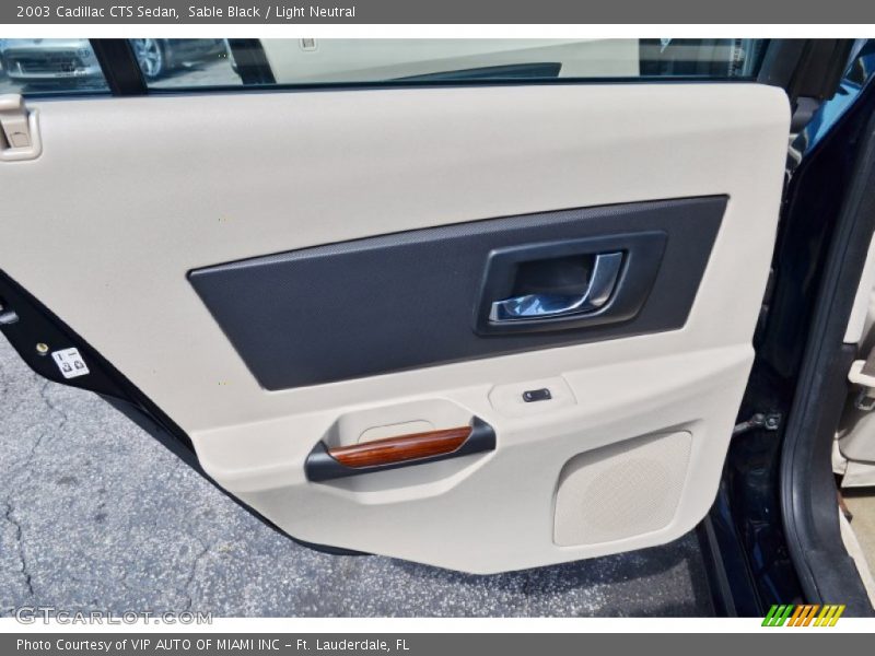 Sable Black / Light Neutral 2003 Cadillac CTS Sedan