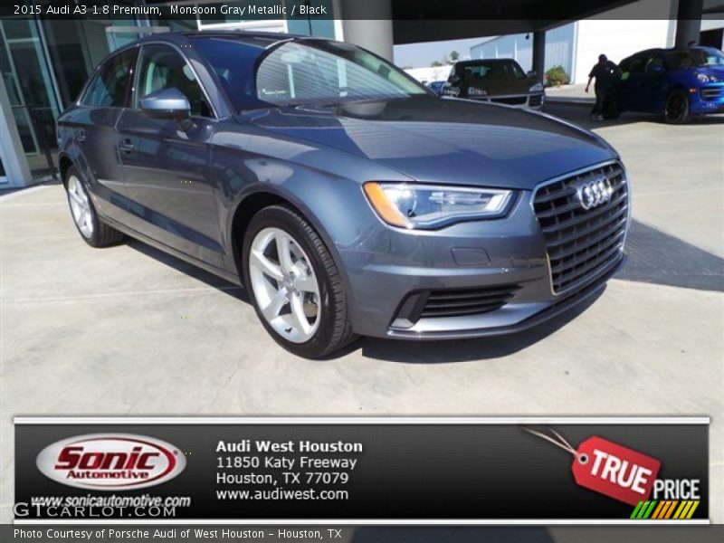 Monsoon Gray Metallic / Black 2015 Audi A3 1.8 Premium