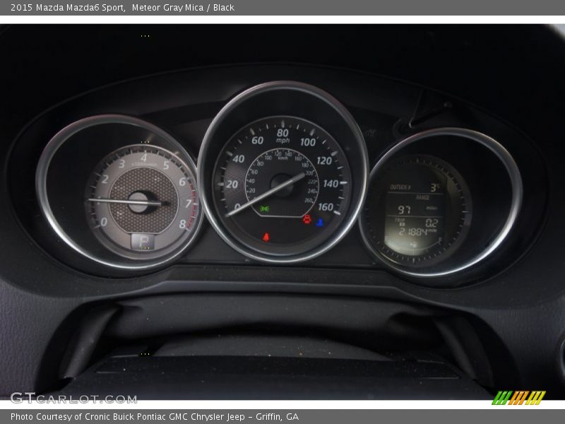 Meteor Gray Mica / Black 2015 Mazda Mazda6 Sport