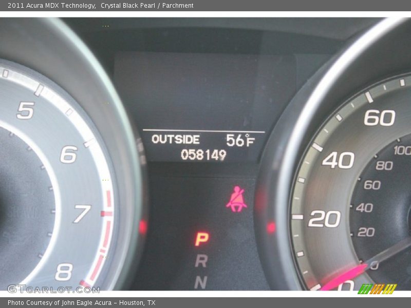 Crystal Black Pearl / Parchment 2011 Acura MDX Technology