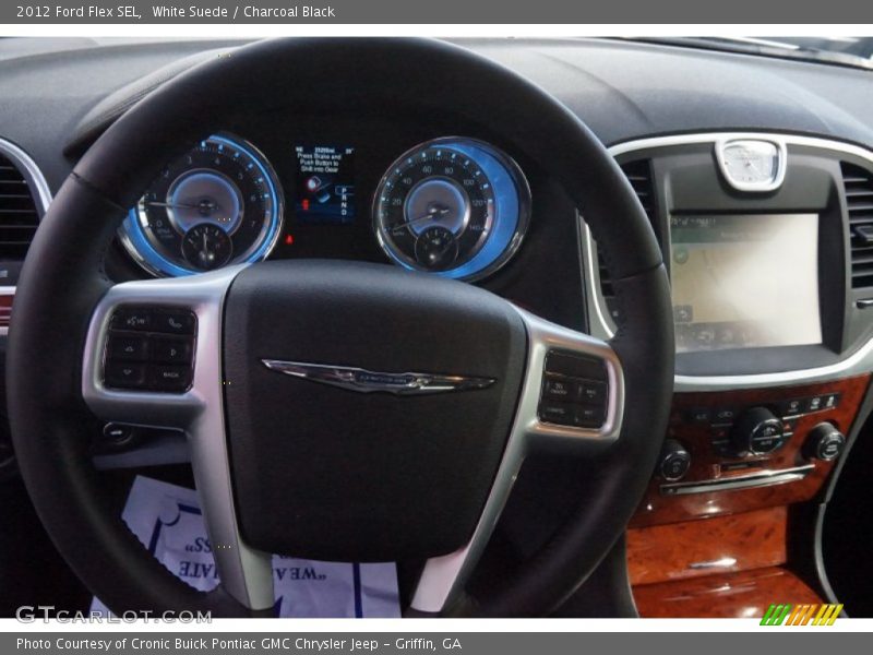 White Suede / Charcoal Black 2012 Ford Flex SEL