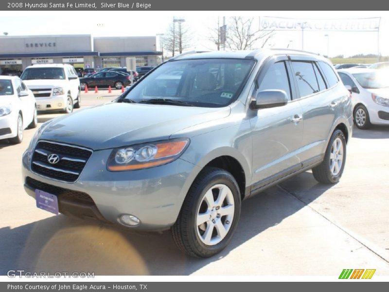 Silver Blue / Beige 2008 Hyundai Santa Fe Limited