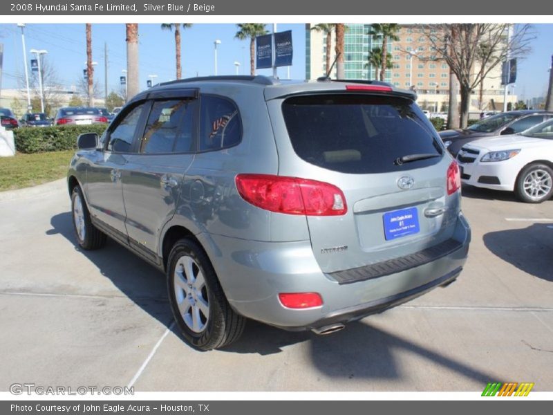 Silver Blue / Beige 2008 Hyundai Santa Fe Limited