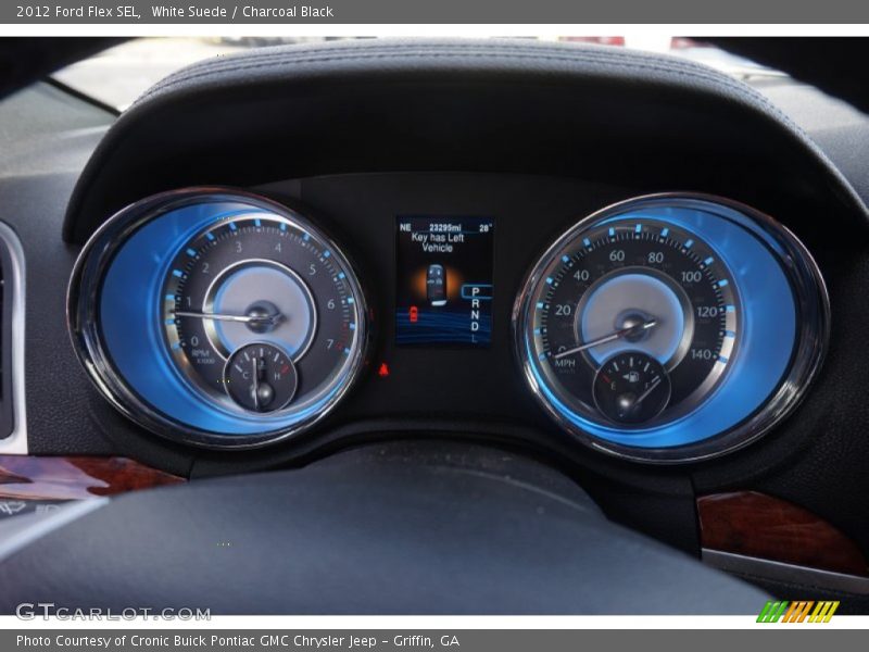 White Suede / Charcoal Black 2012 Ford Flex SEL
