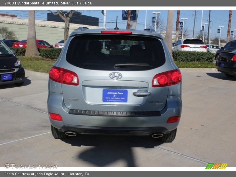Silver Blue / Beige 2008 Hyundai Santa Fe Limited