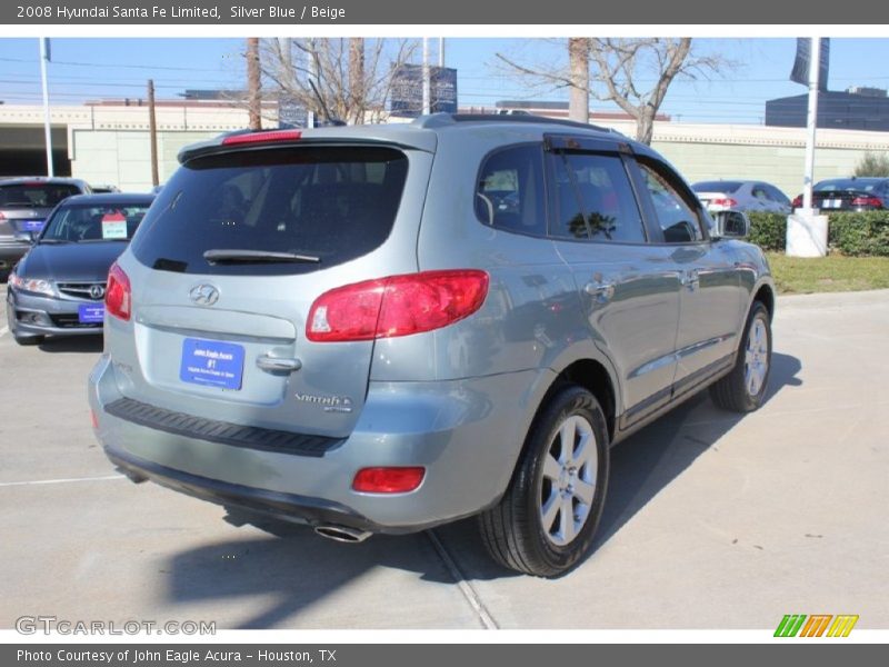 Silver Blue / Beige 2008 Hyundai Santa Fe Limited