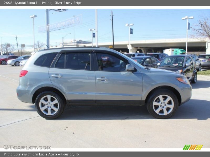 Silver Blue / Beige 2008 Hyundai Santa Fe Limited