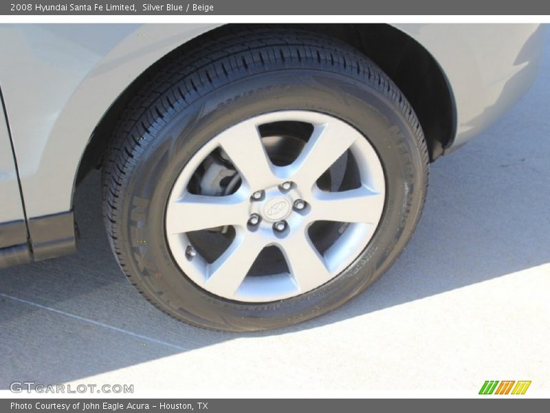 Silver Blue / Beige 2008 Hyundai Santa Fe Limited