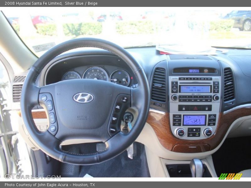 Silver Blue / Beige 2008 Hyundai Santa Fe Limited