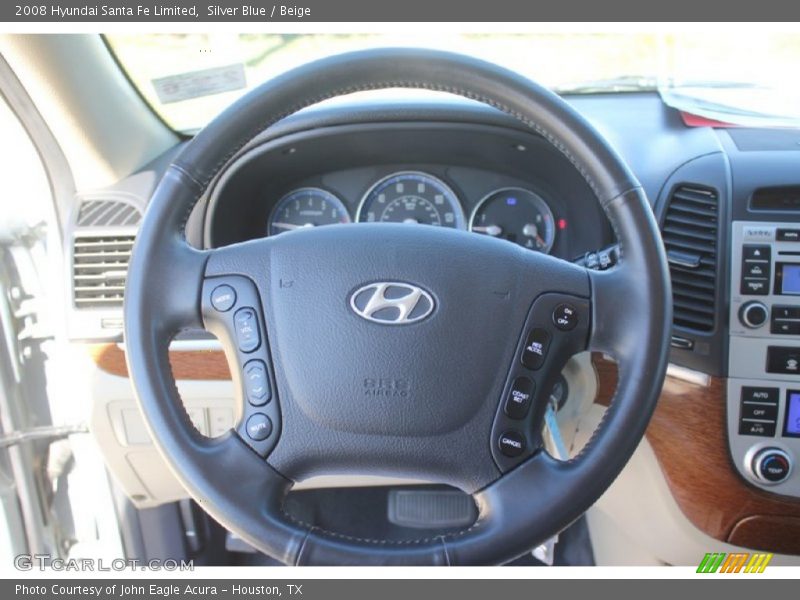 Silver Blue / Beige 2008 Hyundai Santa Fe Limited