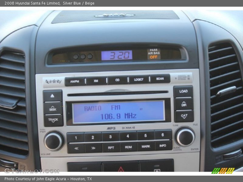 Silver Blue / Beige 2008 Hyundai Santa Fe Limited
