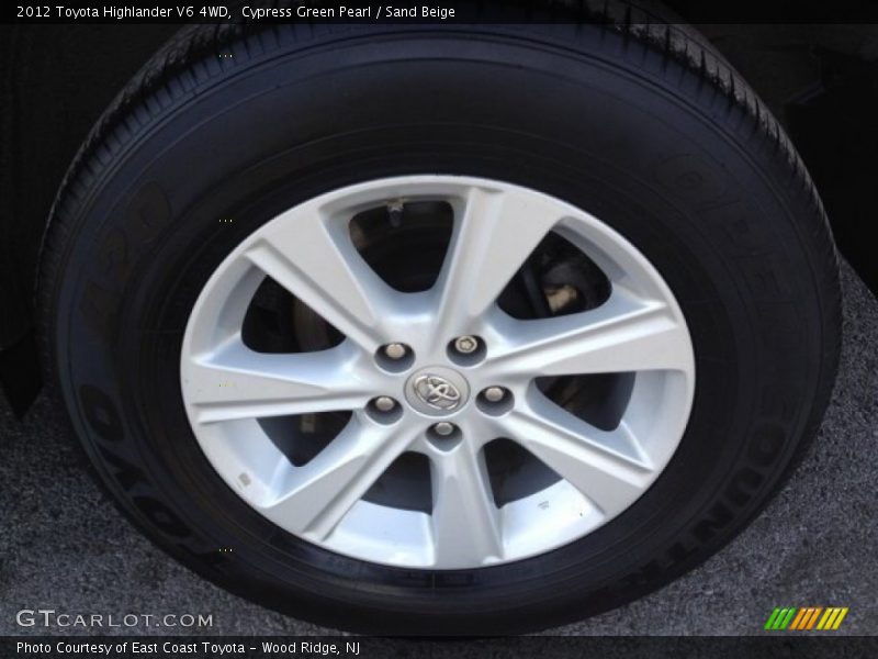 Cypress Green Pearl / Sand Beige 2012 Toyota Highlander V6 4WD