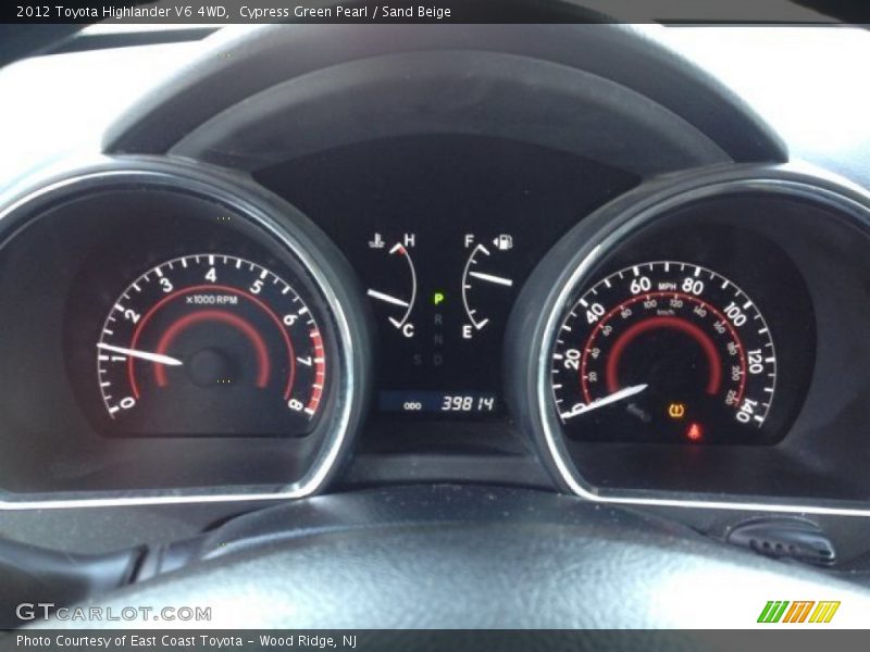 Cypress Green Pearl / Sand Beige 2012 Toyota Highlander V6 4WD