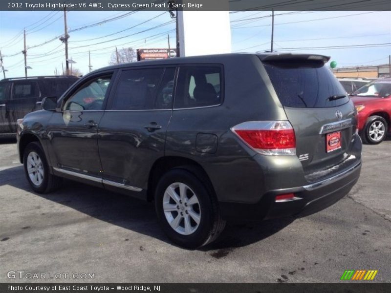 Cypress Green Pearl / Sand Beige 2012 Toyota Highlander V6 4WD
